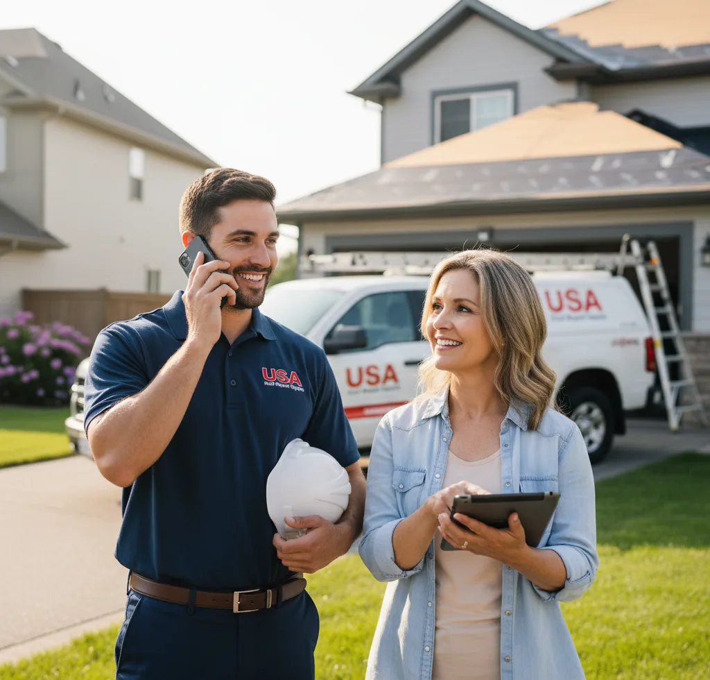USA Roof Repair Experts customer support in Rice